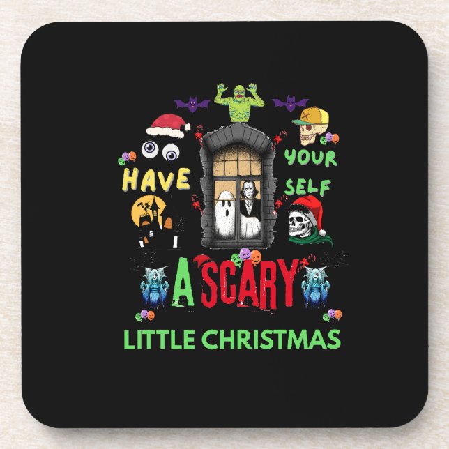 Porta-copo Scary Little Christmas Horror Holiday Design   (Frente)