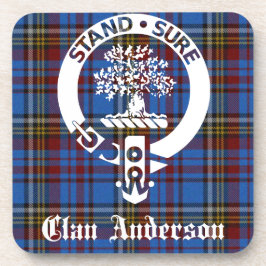 Porta-copo Scottish Clan Anderson Crest & Tartan