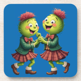 Porta-copo Scottish Thistles Wearing Plaid Dancing Ceilidh