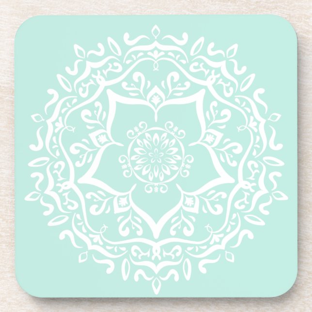 Porta-copo Sea Glass Mandala (Frente)
