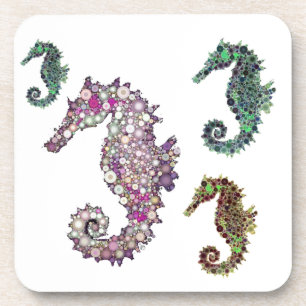 Porta-copo Seacavalos Art de LeahG