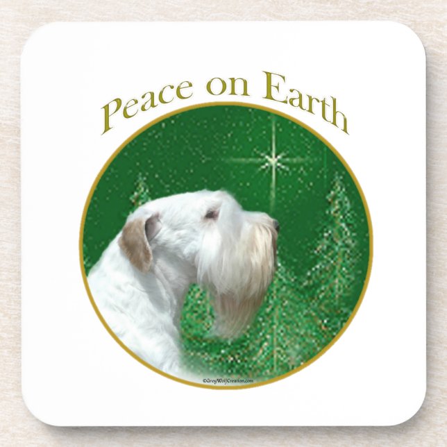 Porta-copo Sealyham Terrier Peace on Earth (Frente)