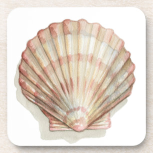 Porta-copo Seashell Rosa e Cream