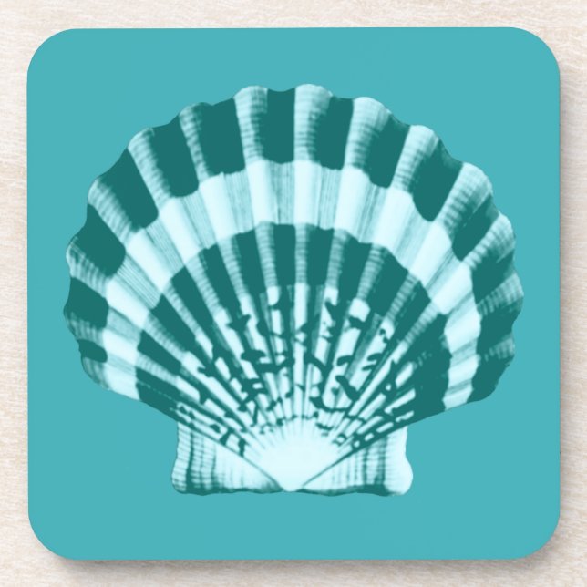 Porta-copo Seashell - Sombras de azul lacrimogêneo (Frente)