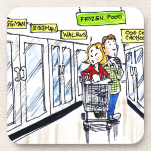 Porta-copo Seção de Comida Congelada da Morsa Engraçado