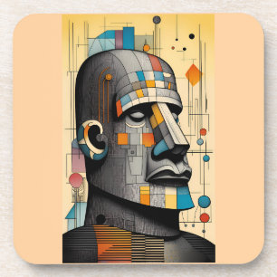 Porta-copo Século 21 Moai - Ken Gage Tiki Art