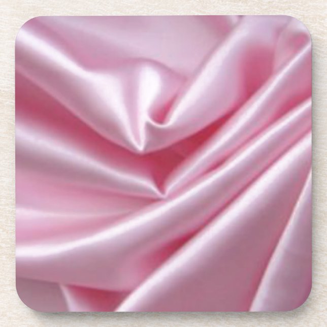 Porta-copo Seda Rosa Com Anéis De Casamento (Frente)
