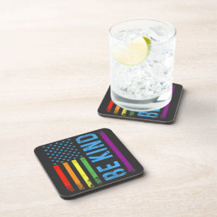 Porta-copo Seja Gentil Lgbt Lgbtq Orgulho Gay Arco-íris