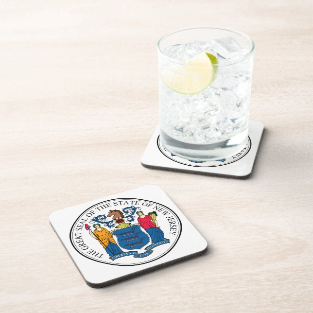 Porta-copo Selo do Estado de Nova Jersey - (Lado Direito)