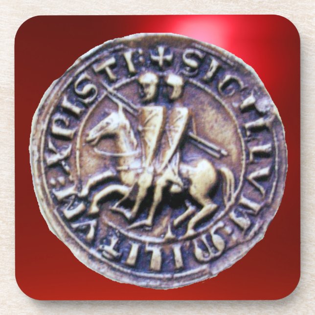 Porta-copo SELO DO KNIGHTS TEMPLAR GEM red (Frente)