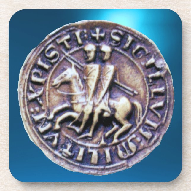 Porta-copo SELO DO MODELO KNIGHTS - GEM - azul (Frente)