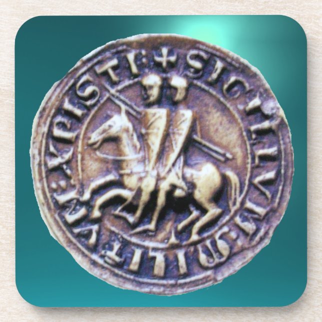 Porta-copo SELO DO MODELO KNIGHTS - GEM - azul (Frente)