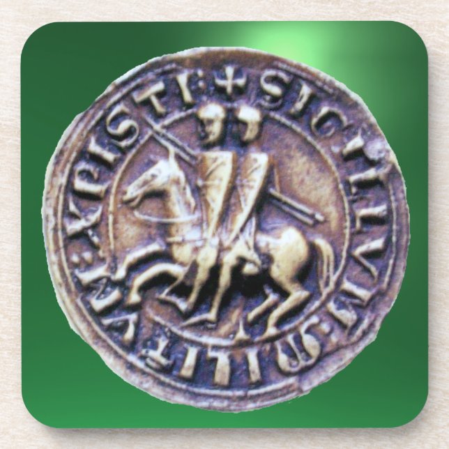 Porta-copo SELO DO MODELO KNIGHTS Gem green (Frente)