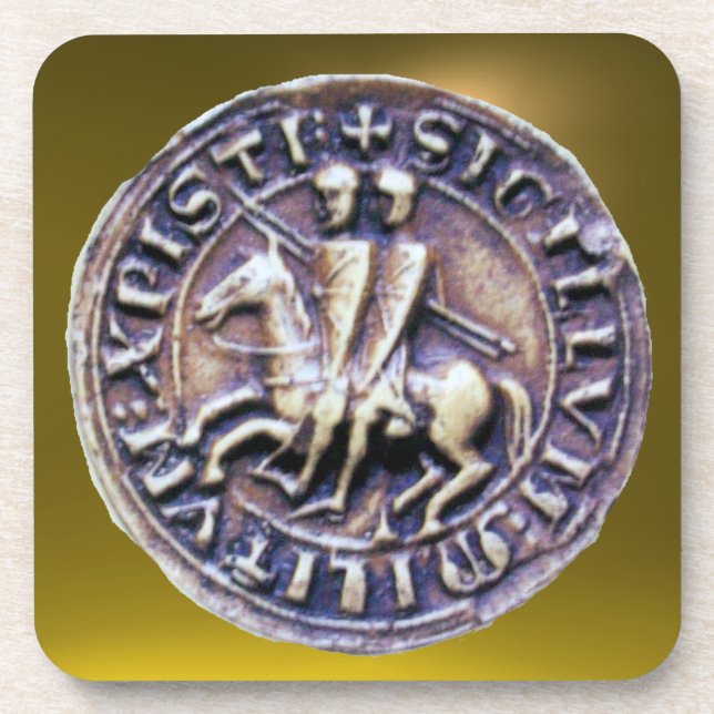 Porta-copo SELO DO MODELO KNIGHTS GEM yellow (Frente)