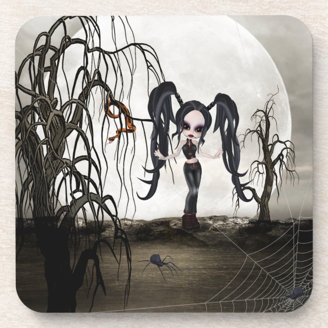 Porta-copo Sepia Gótico Girl (Frente)