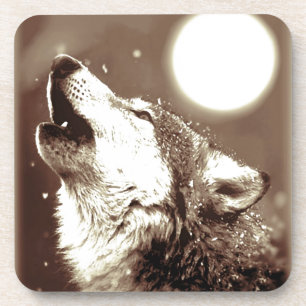 Porta-copo Sepia Wolf & Moon