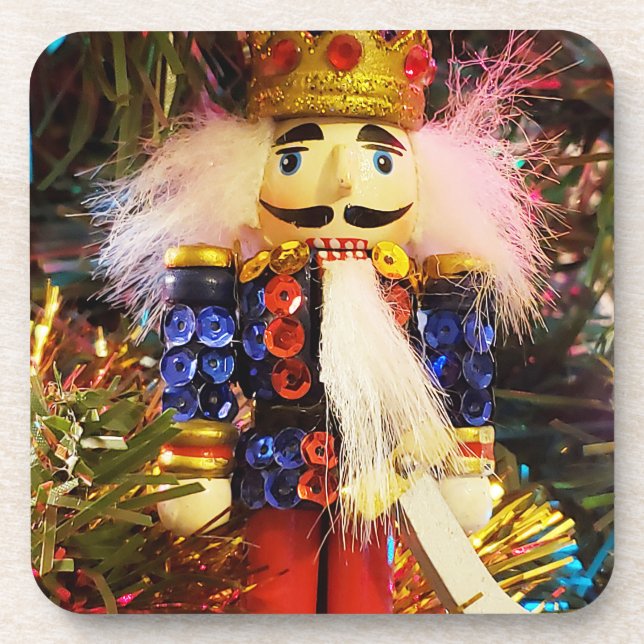 Porta-copo Sequin Nutcracker soldado enfeites de natal (Frente)