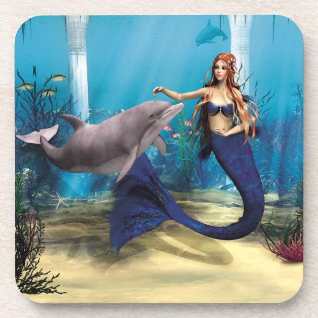 Porta-copo Sereia e Golfinho (Frente)