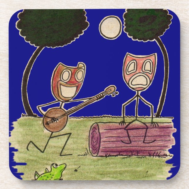 Porta-copo Serenatas de comédia Tragédia da lua de cheio (Frente)