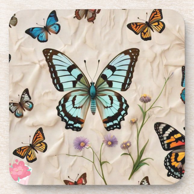 Porta-copo "Serene Butterfly Elegance" (Frente)