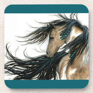 Porta-copo Serenidade Majestosa dos Cavalos por Amy Lyn Bihrl