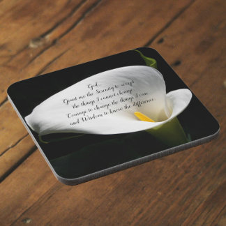 Porta-copo Serenity Prayer Calla Lily Bloom Floral
