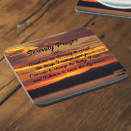 Porta-copo Serenity Prayer Orange Sunset