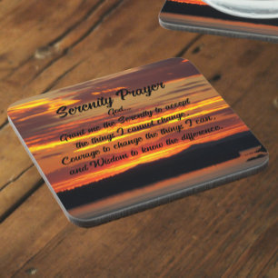 Porta-copo Serenity Prayer Orange Sunset