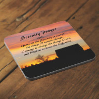 Serenity Prayer Sunset Silhouscape
