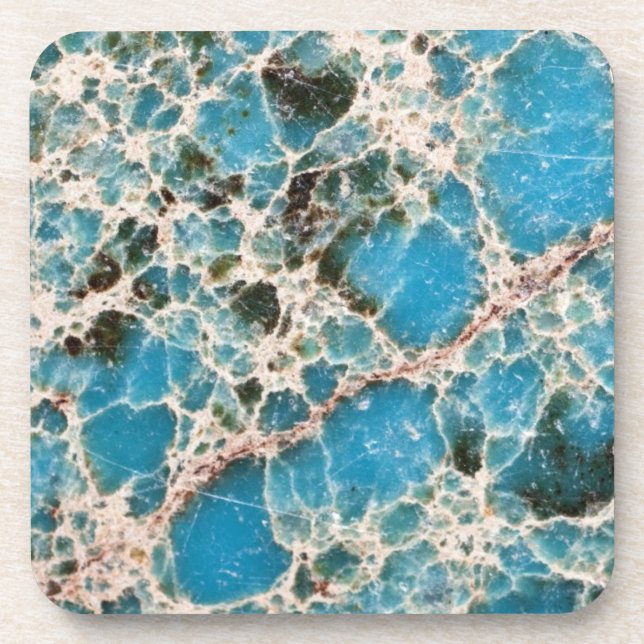 Porta-copo Série Gemstone - Mosaico Turquesa (Frente)