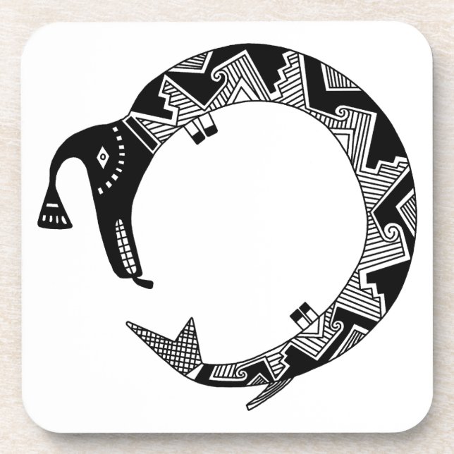 Porta-copo Serpente de água, Design de bateria Mimbres (Frente)