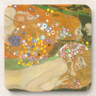 Porta-copo Serpentes d'água II por Gustav Klimt, Art Nouveau