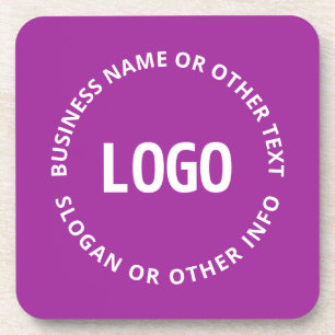 Porta-copo Seu Logotipo & Texto Personalizável Violeta Roxo