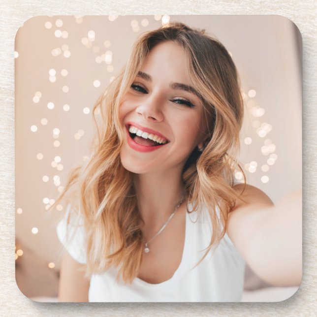 Porta-copo Seu rosto no aniversário (Frente)