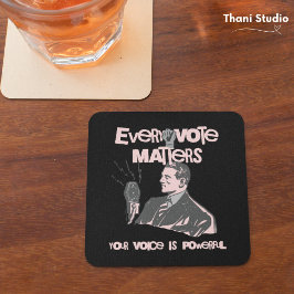 Porta-copo Seu Voto Importa Eleição Rosa Política Impresso