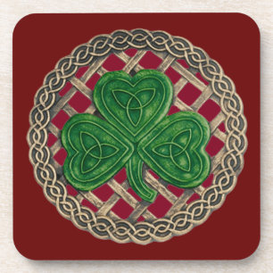 Porta-copo Shamrock Vermelho E Portas copos Celtas