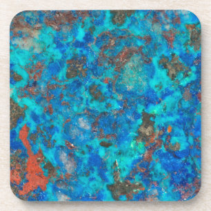 Porta-copo Shattuckita com padrão azul