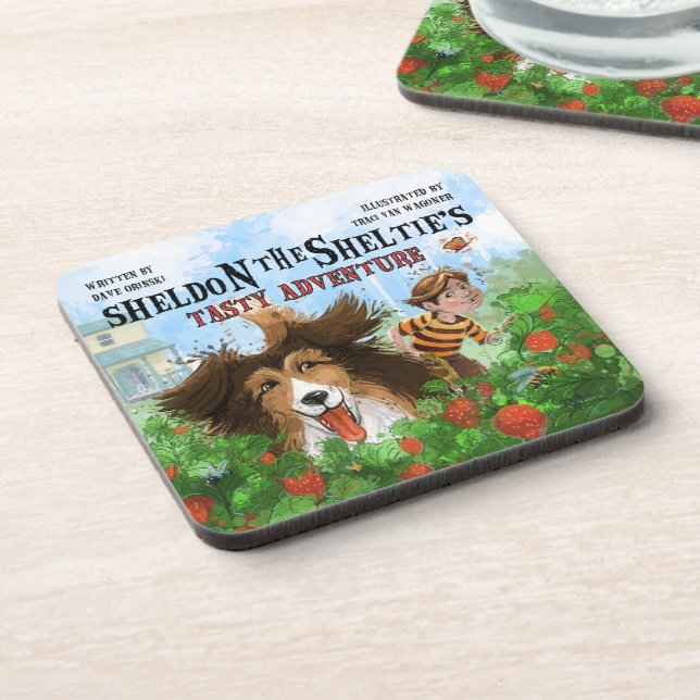 Porta-copo Sheldon, a Sheltie (Left Side)