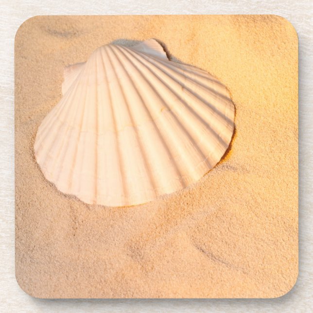 Porta-copo Shell que coloca na areia (Frente)