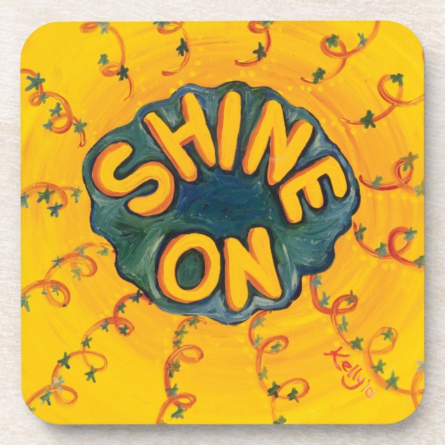 Porta-copo SHINE ON Hard plastic coaster (Frente)
