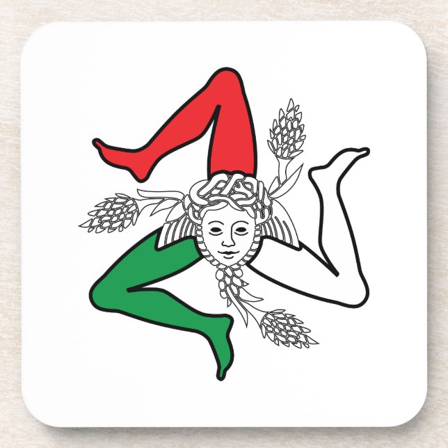 Porta-copo Sicilian Trinacria Medusa Design (Frente)