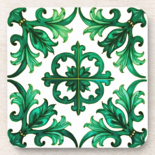 Porta-copo Siciliano,verão,limão,mosaico,verde,