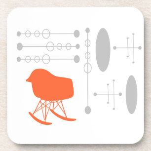 Porta-copo Silhueta cinzenta da cadeira do teste padrão do