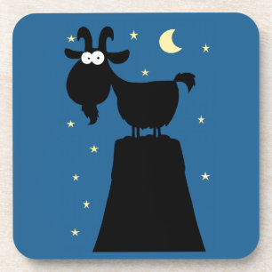 Porta-copo Silhuette of Goat on Mountain