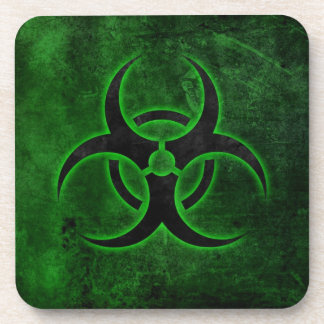 Porta-copo Símbolo de Biohazard Verde e Preto