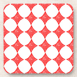 Porta-copo Símbolo de Cartão Vermelho Forma Lino Cortado Diam