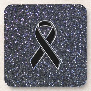Porta-copo Símbolo de consciência de fita preta