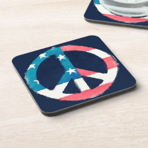 Porta-copo Símbolo de paz americano desgastado