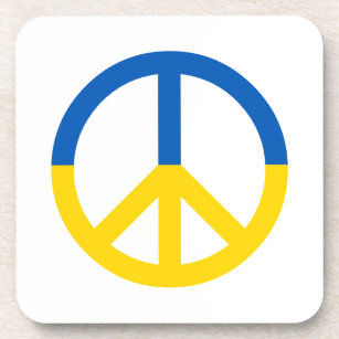Porta-copo Símbolo de Paz de Sinalizador de Cores Amarelas Az