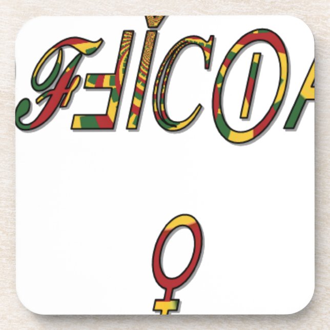 Porta-copo Símbolo feminino "OFICIAL" invertido Impressão (Frente)